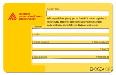 Carte d'assurance maladie de la République tchèque